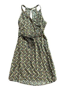 Boden Bird Print Tie Waist Sleeveless Summer Dress Size 8